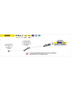 Raccord intermédiaire ARROW - BMW R NINE T 2014-2019