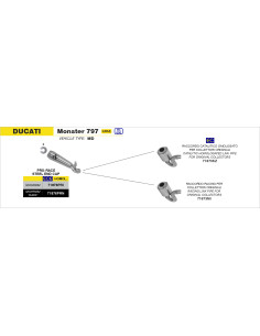 Raccord racing ARROW pour collecteur d'origine - non homologué - DUCATI