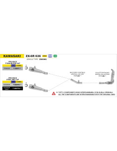 Raccord intermédiaire ARROW - KAWASAKI ZX-6R 636 2019-2020