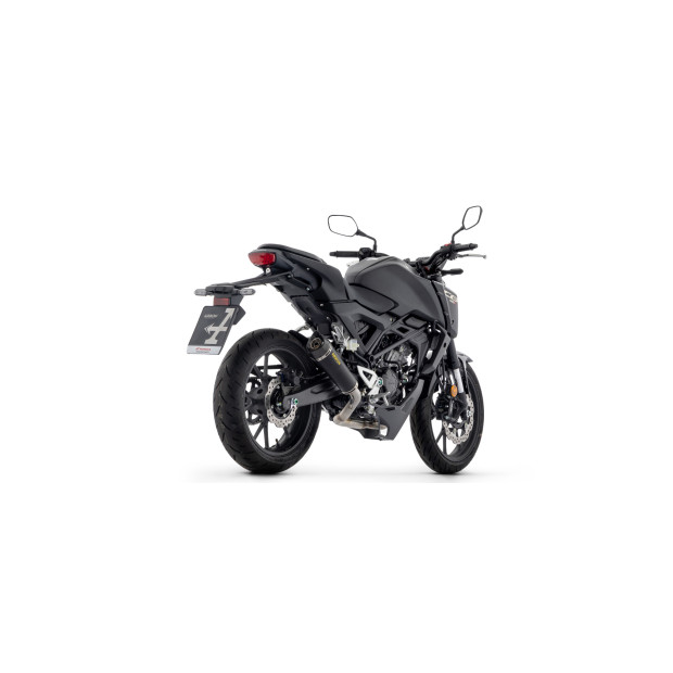 Ligne complète racing ARROW avec silencieux X-Kone en alu noir avec embout carbone - non homologuée - HONDA CB 125 R 2024-2026