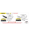 Ligne complète ARROW silencieux Icon en alu noir avec embout carbone - non homologuée - YAMAHA YZF-R 125 - MT 125 2025-2026