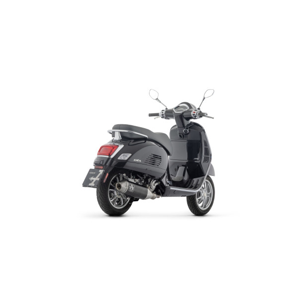 Ligne complète racing ARROW avec silencieux Urban en aluminium noir avec embout inox - non homologuée - PIAGGIO (réf. 53051AN)