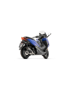 Ligne complète racing ARROW silencieux Urban en alu noir avec embout inox noir - non homologuée - HONDA FORZA 125 2025-2026 2
