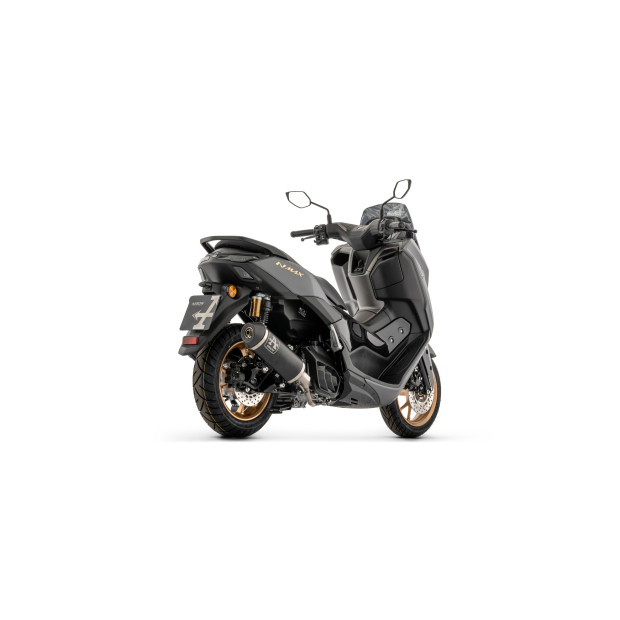 Ligne complète racing ARROW silencieux Urban en alu noir avec embout inox noir - non homologuée - YAMAHA NMAX 155 2025-2026