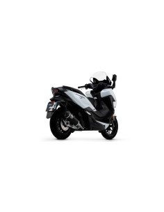 Ligne complète ARROW avec silencieux Urban en aluminium noir avec embout inox noir - homologuée CE - HONDA FORZA 125 2021-2024 2