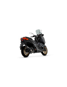 Ligne complète ARROW avec silencieux Urban en aluminium noir avec embout inox noir - homologuée CE - YAMAHA XMAX 125 2021-2024 2