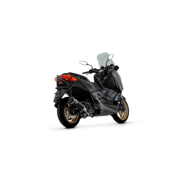 Ligne complète ARROW avec silencieux Urban en aluminium noir avec embout inox noir - homologuée CE - YAMAHA XMAX 125 2021-2024
