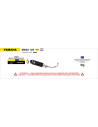 Ligne complète ARROW avec silencieux Urban en aluminium noir avec embout inox noir - homologuée CE - YAMAHA XMAX 125 2021-2024