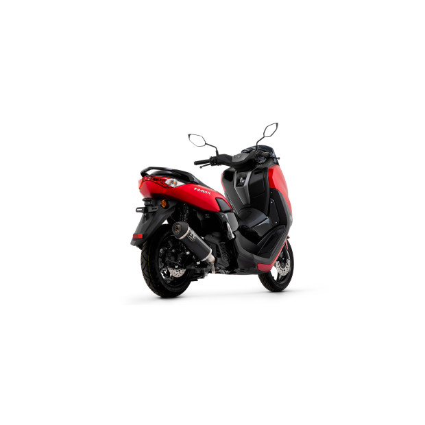 Ligne complète ARROW avec silencieux Urban en aluminium noir avec embout inox noir - homologuée CE - YAMAHA NMAX 125 2021-2024