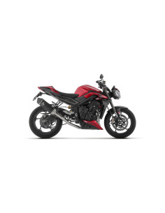 Ligne complète racing ARROW avec silencieux Veloce en aluminium noir avec embout aluminium - non homologuée - TRIUMPH
