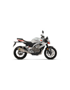 Ligne complète racing ARROW silencieux Pista en alu noir avec embout carbone - non homologuée - APRILIA TUONO 457 2025-2026