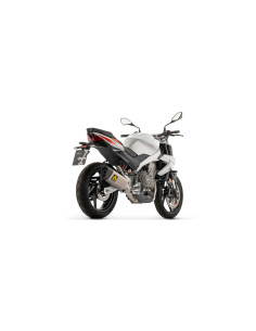 Ligne complète racing ARROW silencieux Pista en alu noir avec embout carbone - non homologuée - APRILIA TUONO 457 2025-2026 2