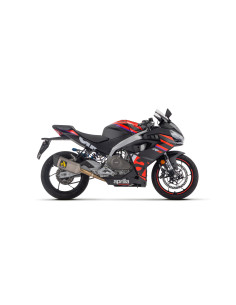 Ligne d'échappement complète racing ARROW avec silencieux Pista en titane noir avec embout carbone - non homologuée - APRILIA