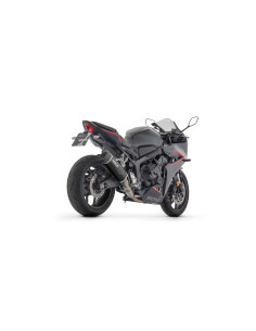 Ligne complète racing ARROW avec silencieux Indy Race EVO en aluminium noir avec embout carbone - non homologuée - HONDA