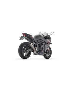 Ligne d'échappement complète racing ARROW avec silencieux Pro-Race dark en inox noir avec embout inox - non homologuée - HONDA 2