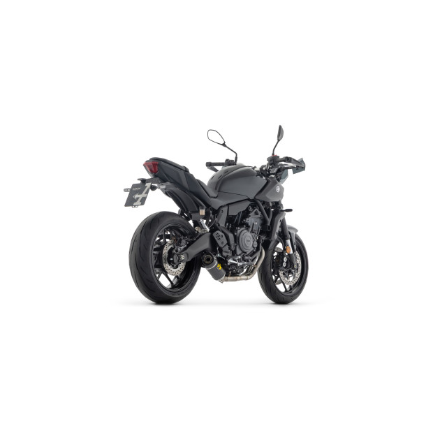 Ligne complète racing ARROW avec silencieux Thunder en alu noir avec embout carbone - non homologuée - YAMAHA MT-07 2025-2026