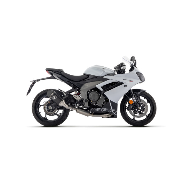 Ligne complète ARROW COMPETITION EVO en titane avec embout carbone - non homologuée - TRIUMPH DAYTONA 660 2024-2026