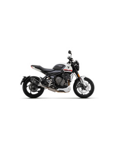 Ligne complète ARROW avec silencieux Veloce en alu noir avec embout carbone - homologuée CE - TRIUMPH TRIDENT 660 2021-2026