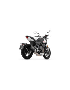Ligne complète ARROW avec silencieux Veloce en alu noir avec embout carbone - homologuée CE - TRIUMPH TRIDENT 660 2021-2026 2