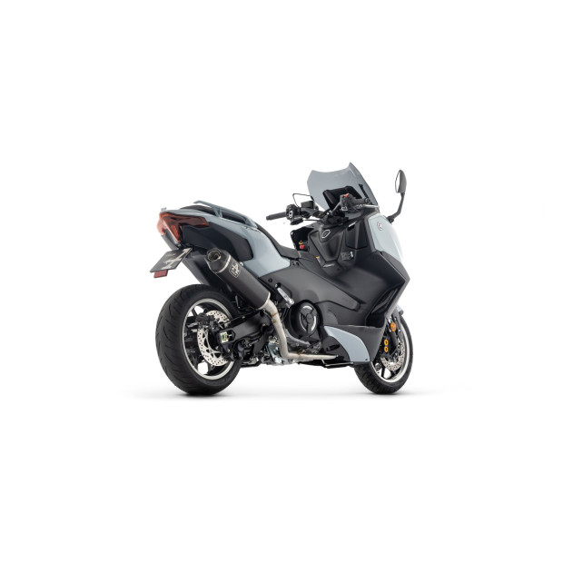 Ligne complète racing ARROW avec silencieux Indy Race en titane noir embout carbone - non homologuée - YAMAHA TMAX 560 2025-2026