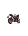 Ligne complète ARROW avec silencieux Indy Race EVO en aluminium noir avec embout carbone - non homologuée - TRIUMPH