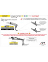 Kit intermédiaire ARROW COMPETITION en titane avec embout carbone - non homologué - DUCATI