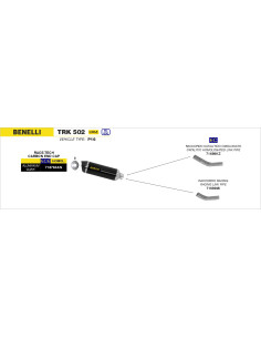 Raccord intermédiaire catalytique ARROW - homologué CE - BENELLI TRK 502 2017-2020