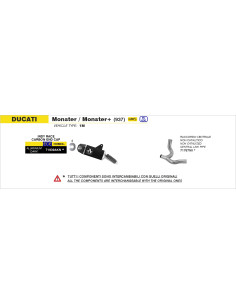 Raccord non catalysé ARROW - non homologué - DUCATI MONSTER 937 2021-2024