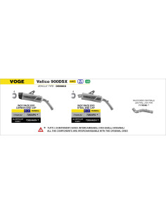 Raccord central ARROW - non homologué - VOGE VALICO 900DSX 2024