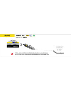 Raccord non catalysé ARROW - non homologué - KOVE 450 RALLY 2023-2024