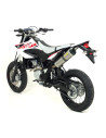 Silencieux d'échappement ARROW Street Thunder en aluminium noir avec embout carbone - homologué CE - YAMAHA WR 125 R/X 2009-2016