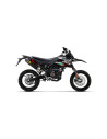 Silencieux d'échappement ARROW Thunder en aluminium noir avec embout carbone - homologué CE - APRILIA RX / SX 125 2021-2024