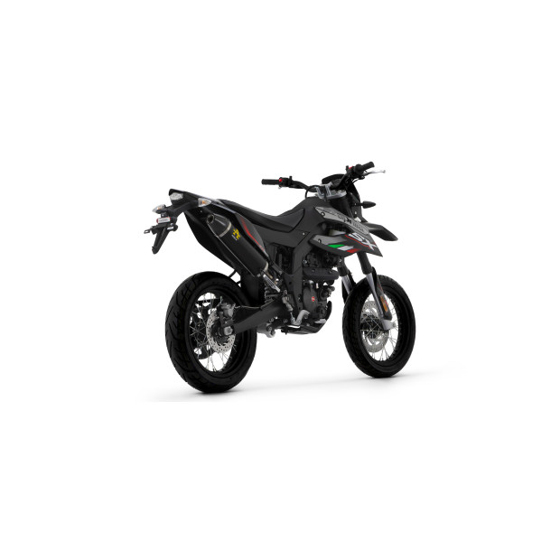 Silencieux d'échappement ARROW Thunder en aluminium noir avec embout carbone - homologué CE - APRILIA RX / SX 125 2021-2024