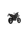 Silencieux d'échappement ARROW Thunder en aluminium noir avec embout carbone - homologué CE - APRILIA RX / SX 125 2021-2024