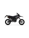 Silencieux d'échappement ARROW Thunder en aluminium noir avec embout inox - homologué CE - APRILIA RX / SX 125 2021-2024