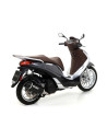 Silencieux ARROW Urban en aluminium noir avec embout inox noir - homologué CE - PIAGGIO MEDLEY 125 - MEDLEY 150 2016-2019