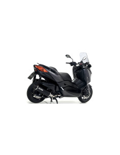 Silencieux d'échappement ARROW Urban en aluminium noir avec embout inox noir - homologué CE - YAMAHA XMAX 400 2017-2020 2