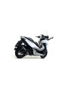 Silencieux d'échappement ARROW Urban en aluminium noir avec embout inox noir - homologué CE - HONDA FORZA 300 2018-2020
