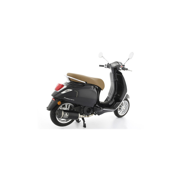 Silencieux ARROW Urban en alu noir avec embout carbone - homologué CE - PIAGGIO VESPA PRIMAVERA 125 - VESPA SPRINT 125 2021-23