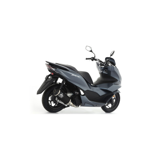Silencieux d'échappement ARROW Urban en aluminium noir avec embout carbone - homologué CE - HONDA PCX 125 2021-2024