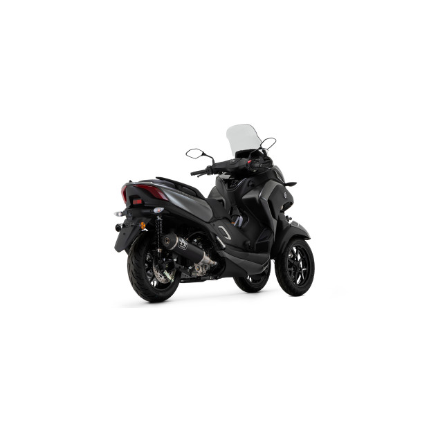 Silencieux ARROW Urban en aluminium noir avec embout carbone - homologué CE - YAMAHA TRICITY 300 - XMAX 300 2021-2024