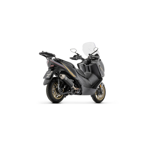 Silencieux d'échappement ARROW Urban en aluminium noir avec embout inox - homologué CE - ZONTES ZT368-G - ZT368-E 2025-2026