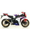 Silencieux d'échappement ARROW GP2 en inox noir avec embout inox - non homologué - HONDA CBR 1000 RR 2008-2013