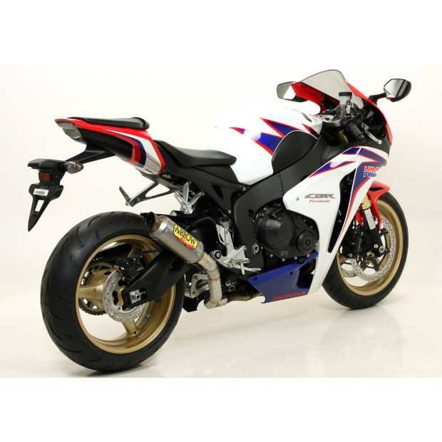 Silencieux d'échappement ARROW GP2 en inox noir avec embout inox - non homologué - HONDA CBR 1000 RR 2008-2013