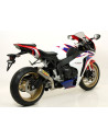 Silencieux d'échappement ARROW GP2 en inox noir avec embout inox - non homologué - HONDA CBR 1000 RR 2008-2013