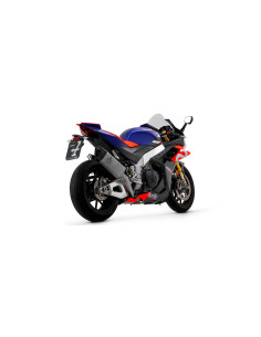 Silencieux d'échappement ARROW Pista avec raccord en titane avec embout aluminium - non homologué - APRILIA 2