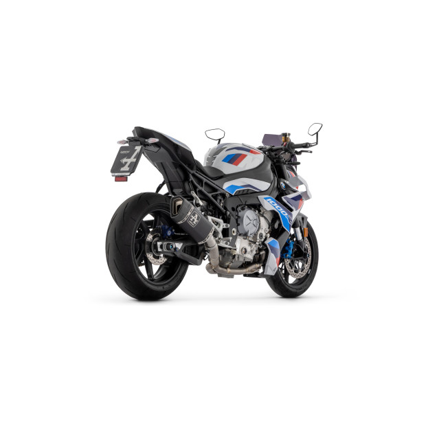 Silencieux d'échappement ARROW Pista en titane noir avec embout carbone - non homologué - BMW