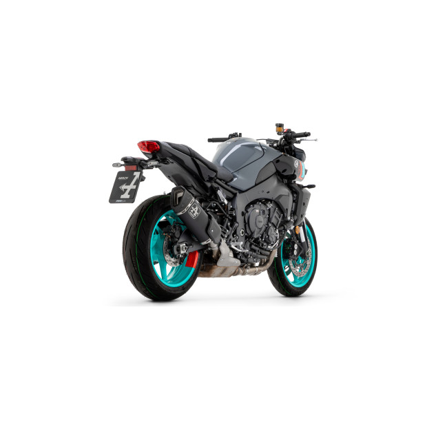 Silencieux d'échappement ARROW Pista en titane noir avec embout carbone - non homologué - YAMAHA MT-10 2022-2024