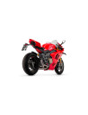Paire de silencieux ARROW Works avec raccords en inox en titane avec embout carbone - non homologuée - DUCATI
