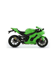 Kit intermédiaire racing ARROW silencieux Indy Race titane embout carbone + raccord - non homologué - KAWASAKI (réf. 71215HK) 2